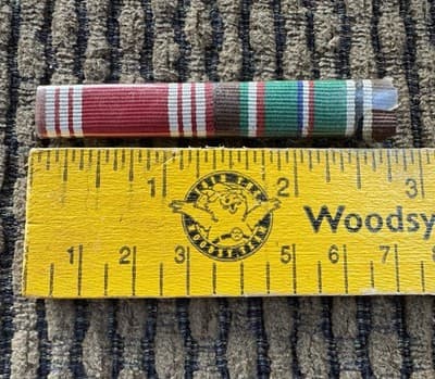 Vintage, WWII, U.S. Army ETO RIBBON BAR - Original - Thumbnail 7