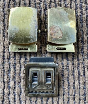 Lot Of 3, Vintage WWII Belt Buckles - Original