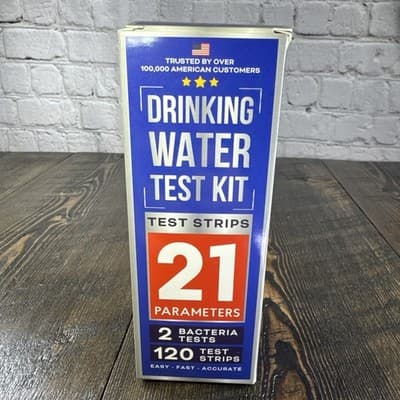 Drinking Water Test Kit 21 Parameters - 2 Bacteria Tests - 120 Test Strips