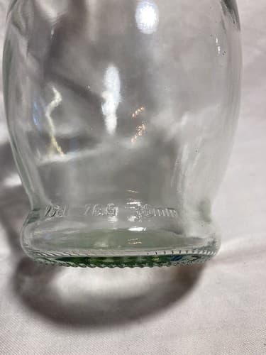 Vintage Light Green Clear Oil / syrup Bottles Handle Spout 10” H - Thumbnail 4