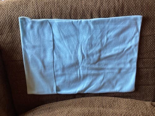 Handmade Kids Fleece Standard Pillow Case Light Blue Flower Star Sun Burst - Thumbnail 4