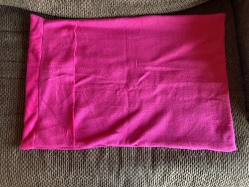 Handmade Kids Fleece Standard Pillow Case Pink Rainbow Clouds Rain Thunderstorm - Thumbnail 4
