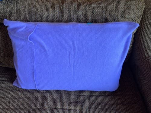 Handmade Kids Fleece Standard Pillow Case Purple Lavender Flower Garden Floral - Thumbnail 2