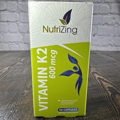 NutriZing Vitamin K2 MK-7 600mcg 90 Capsules Bone Health Supplement - Thumbnail 7