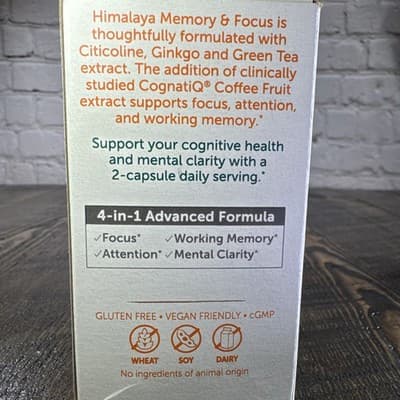Himalaya Memory & Focus Herbal Supplement - Cognitive Support Mental Clarity - Thumbnail 9