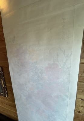 Chinese Hand Painted Scroll Watercolor Flowers Pink Red Yellow Peonies - Thumbnail 11