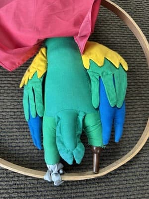 15" Hanging Parrot Plush Toy Stuffed Animal - Pirate - Thumbnail 8