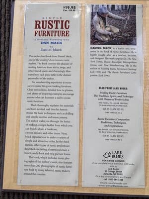 Lot Of 2 Making Rustic Furniture Hardcover Books, Daniel Mack 1990’s - Thumbnail 9