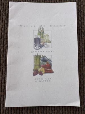 4 Different American Airlines Flagship First Class 1994 Menus - Thumbnail 16