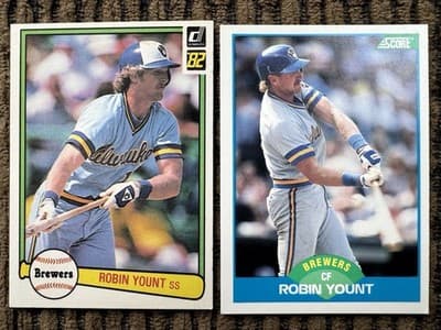Robin Yount Baseball 18 Card Lot Milwaukee Brewers 1978-1993 - Thumbnail 12