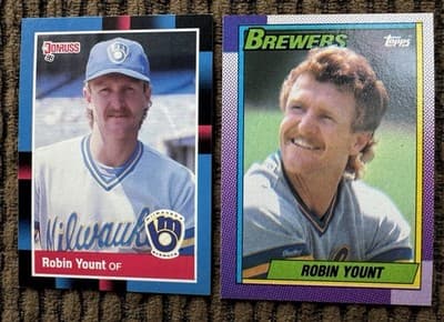 Robin Yount Baseball 18 Card Lot Milwaukee Brewers 1978-1993 - Thumbnail 18