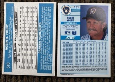 Robin Yount Baseball 18 Card Lot Milwaukee Brewers 1978-1993 - Thumbnail 13