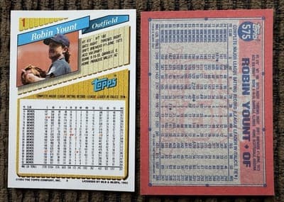 Robin Yount Baseball 18 Card Lot Milwaukee Brewers 1978-1993 - Thumbnail 17