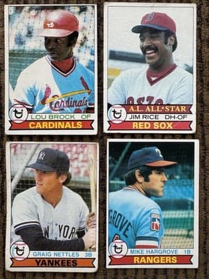Lot Of 15 Vintage 1979 Topps Baseball Cards, Jim Rice, Jim Palmer ,Lou Brock Etc - Thumbnail 6