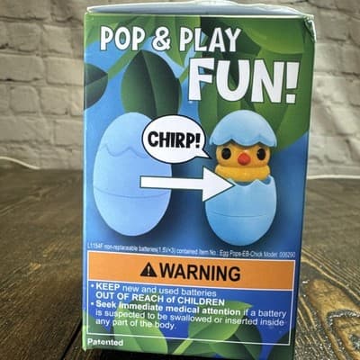Egg Pops Chick Fidget Toy - Pop & Play Egg with Sound, Sensory Toy, Novelty Gift - Thumbnail 4