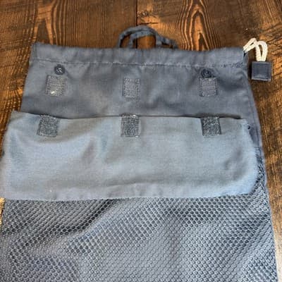 Vintage American Airlines Toiletry Travel Blue Shoe Bag Embroidered Eagle Logo - Thumbnail 4