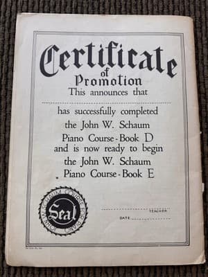 Lot Of 6 Vintage John W Schaum Piano Course Books 1940’s - Thumbnail 16