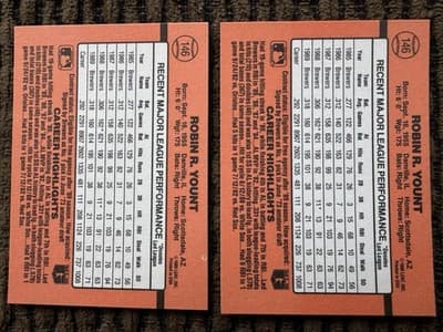 Robin Yount Baseball 18 Card Lot Milwaukee Brewers 1978-1993 - Thumbnail 11