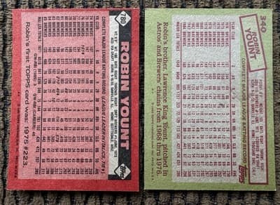 Robin Yount Baseball 18 Card Lot Milwaukee Brewers 1978-1993 - Thumbnail 7