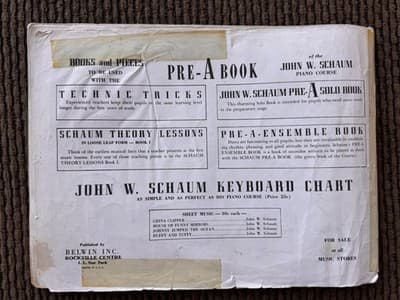 Lot Of 6 Vintage John W Schaum Piano Course Books 1940’s - Thumbnail 10