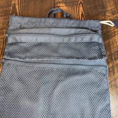 Vintage American Airlines Toiletry Travel Blue Shoe Bag Embroidered Eagle Logo - Thumbnail 3