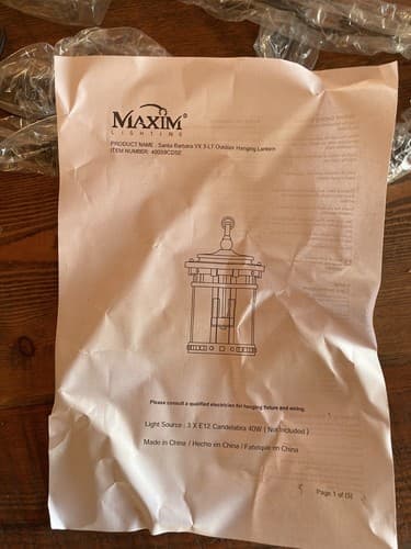 MAXIM 40039CDSE Santa Barbara VX 3-Light 11" W x 19.5” H Sienna Pendant Light - Thumbnail 6
