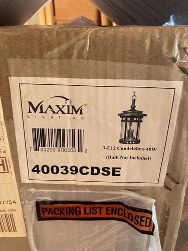 MAXIM 40039CDSE Santa Barbara VX 3-Light 11" W x 19.5” H Sienna Pendant Light - Thumbnail 12