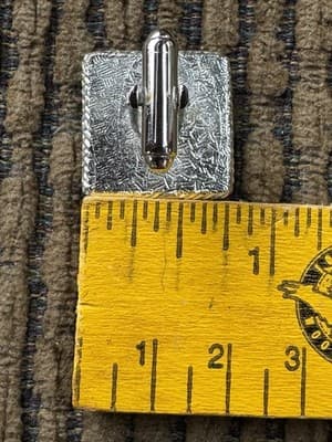 Vintage Mens Silver Cufflinks & Tie Tack Set, David Fox, Sherman Oaks, Ca. - Thumbnail 12