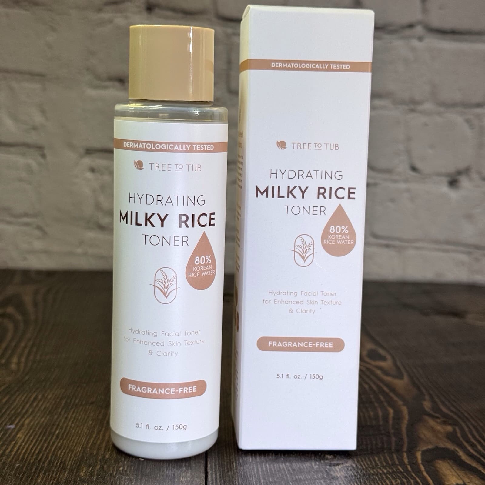 Tree to Tub Hydrating Milky Facial Rice Toner, Hydrating Fragrance Free