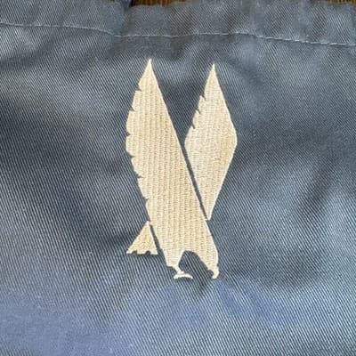 Vintage American Airlines Toiletry Travel Blue Shoe Bag Embroidered Eagle Logo - Thumbnail 7
