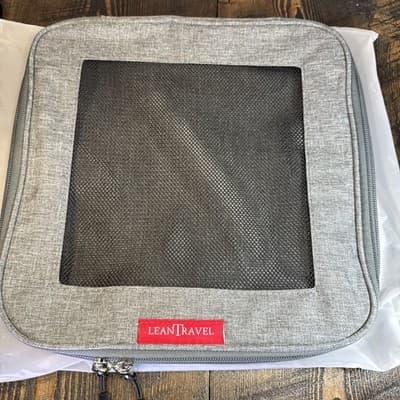 Lean Travel Compression Packing Cube - 1 Piece Luggage Organizer Grey Bag