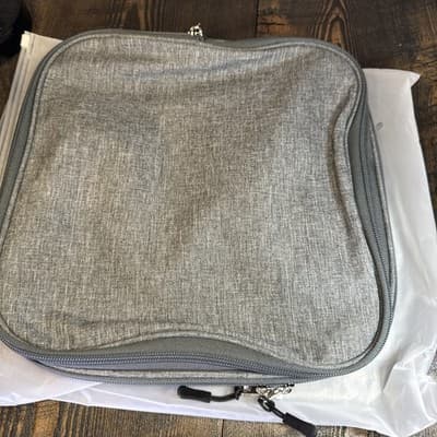 Lean Travel Compression Packing Cube - 1 Piece Luggage Organizer Grey Bag - Thumbnail 2