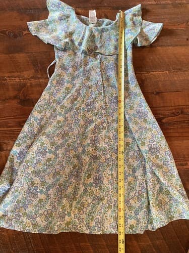 My Michelle Girls Size 7 Dress Flowers Green Blue Yellow Purple - Thumbnail 10