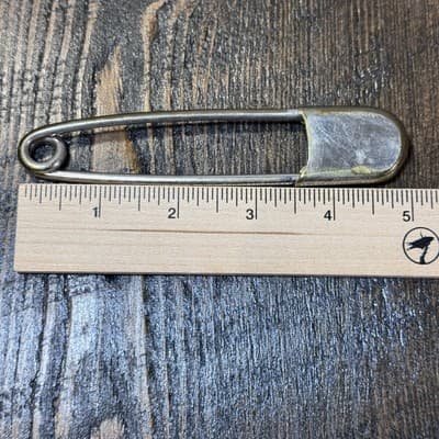 Vintage National 5” Large Heavy Duty Metal Safety Pin Horse Blanket Laundry - Thumbnail 10