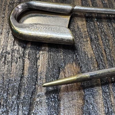 Vintage National 5” Large Heavy Duty Metal Safety Pin Horse Blanket Laundry - Thumbnail 8