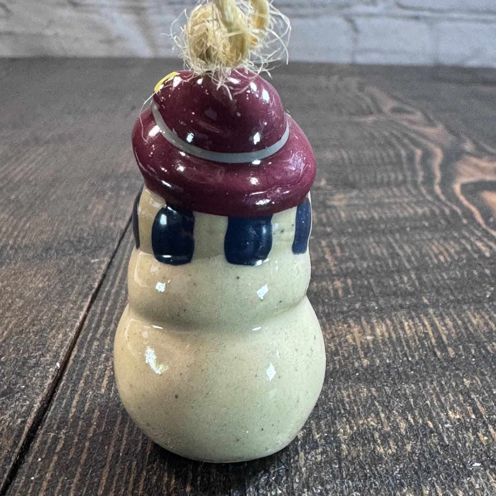 Vintage Christmas Holiday Tree Ornament - Snowman Porcelain ‘Margaret’ - Thumbnail 2