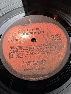 The Beatles Let It Be 1970 Capitol AR 34001 First Winchester Press - Thumbnail 14