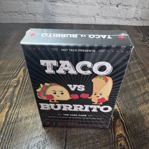 Taco vs Burrito The Card Game Family 2 To 4 Players Ages 7+ By Hot Taco Sealed - Thumbnail 3