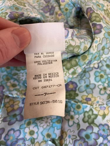 My Michelle Girls Size 7 Dress Flowers Green Blue Yellow Purple - Thumbnail 5