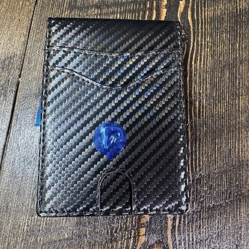 Slim Wallet Money Clip RFID Blocking Minimalist Front Pocket Bifold Men’s Black - Thumbnail 2
