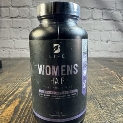 B Life Womens Hair Growth Strength Supplement Vitamin Complex Biotin Folate