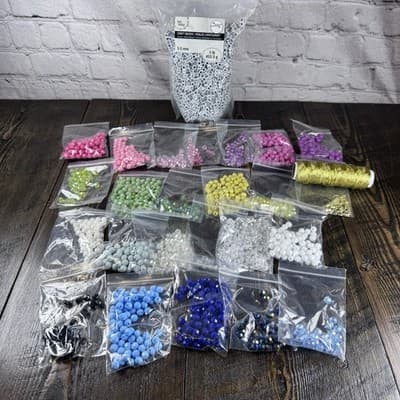 Lot Faceted Plastic Bead - Square Letters Alphabet - Jewelry Clasp - Gold Thread