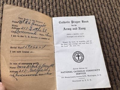 5 Vintage WWII Era, Army/Navy-Catholic Prayer Books - Song Book-Going Home Books - Thumbnail 8