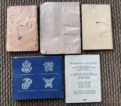 5 Vintage WWII Era, Army/Navy-Catholic Prayer Books - Song Book-Going Home Books - Thumbnail 2