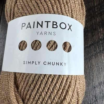 4x Paintbox Yarn Simply Chunky Skein -Color 309 Soft Fudge 100% - Acrylic 148yd - Thumbnail 2