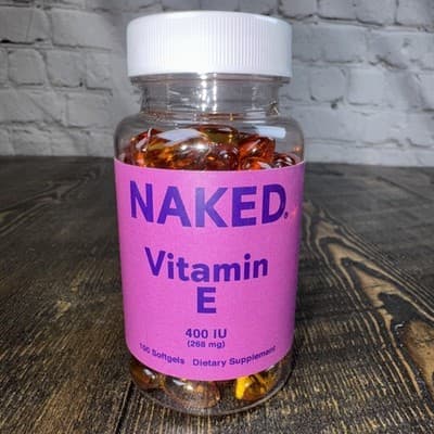 Naked Vitamin E 400 IU – Natural E Supplement 100 softgels