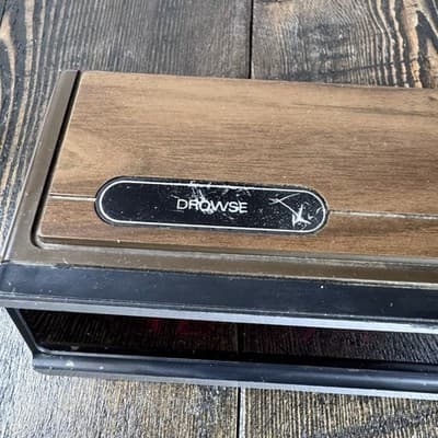 Vintage Ken-Tech Digital Alarm Clock, Model T-2096A, Wood Grain Red LED - Thumbnail 2