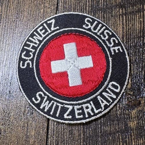SWITZERLAND SCHWIZ SUISSE 2.5" Round Souvenir patch Sew On embroidery