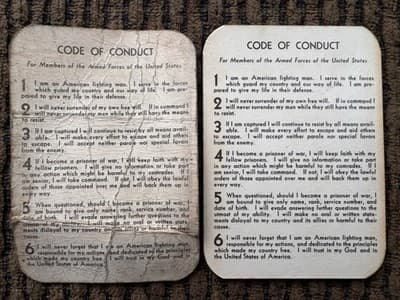 2 Armed Forces Code Of Conduct Cards/Award Of Good Conduct Medal Paperwork, 1944 - Thumbnail 5