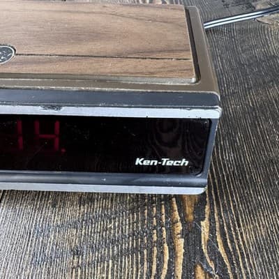 Vintage Ken-Tech Digital Alarm Clock, Model T-2096A, Wood Grain Red LED - Thumbnail 4